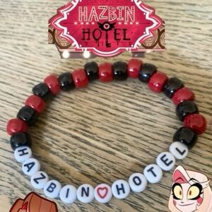 'Hazbin Hotel' Inspired Beaded Kandi Handmade Bracelet